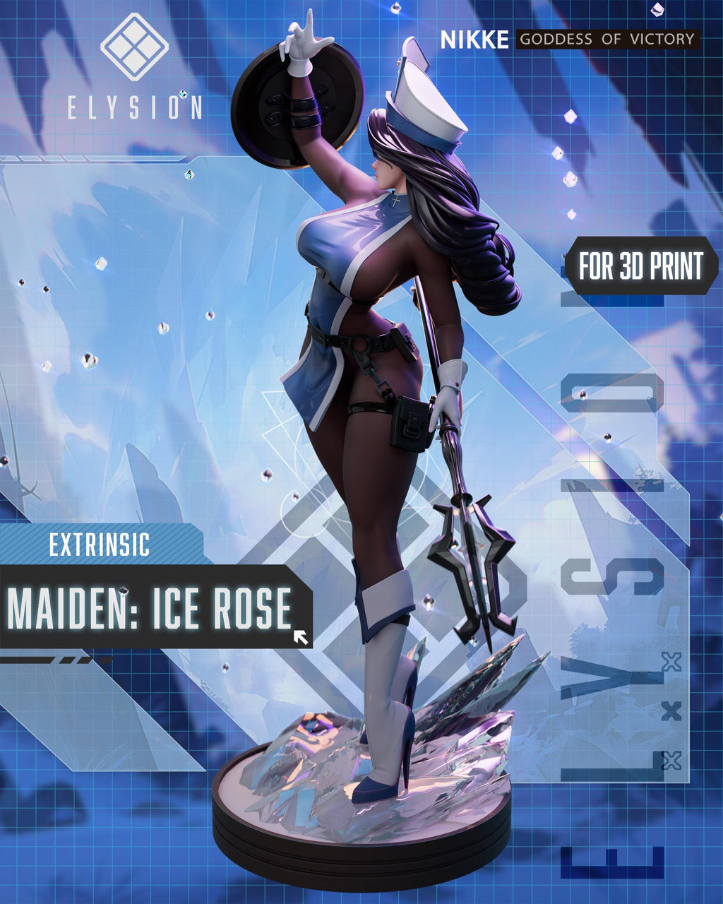 Figure Maiden Ice Rose - Goddess of Victory: Nikke - 1/7 Scale - Garage Kit Resin