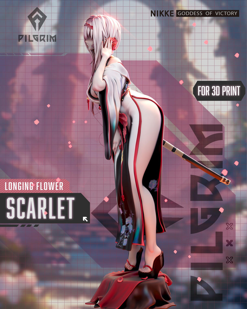 Figure Scarlet Longing Flower - Goddess of Victory: Nikke - 1/7 Scale - Garage Kit Resin