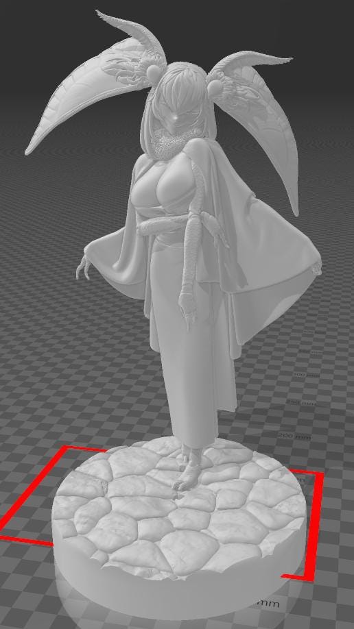 Figure Moth Girl - Shiragasane - 1/6 Scale - Garage Kit Resin