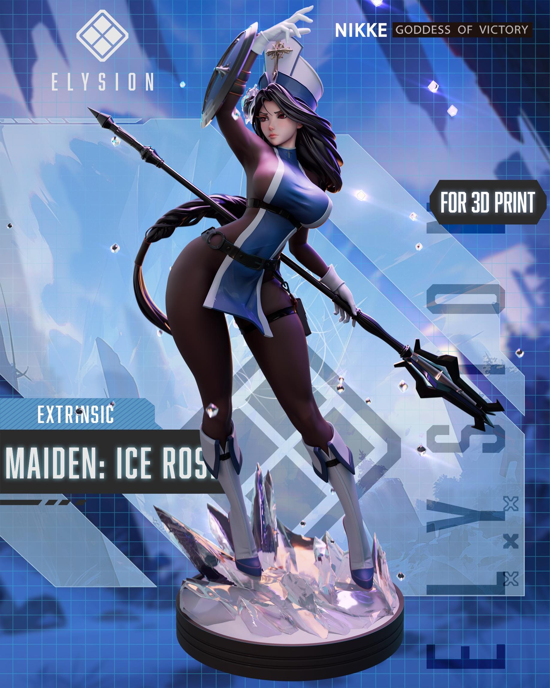 Figure Maiden Ice Rose - Goddess of Victory: Nikke - 1/7 Scale - Garage Kit Resin